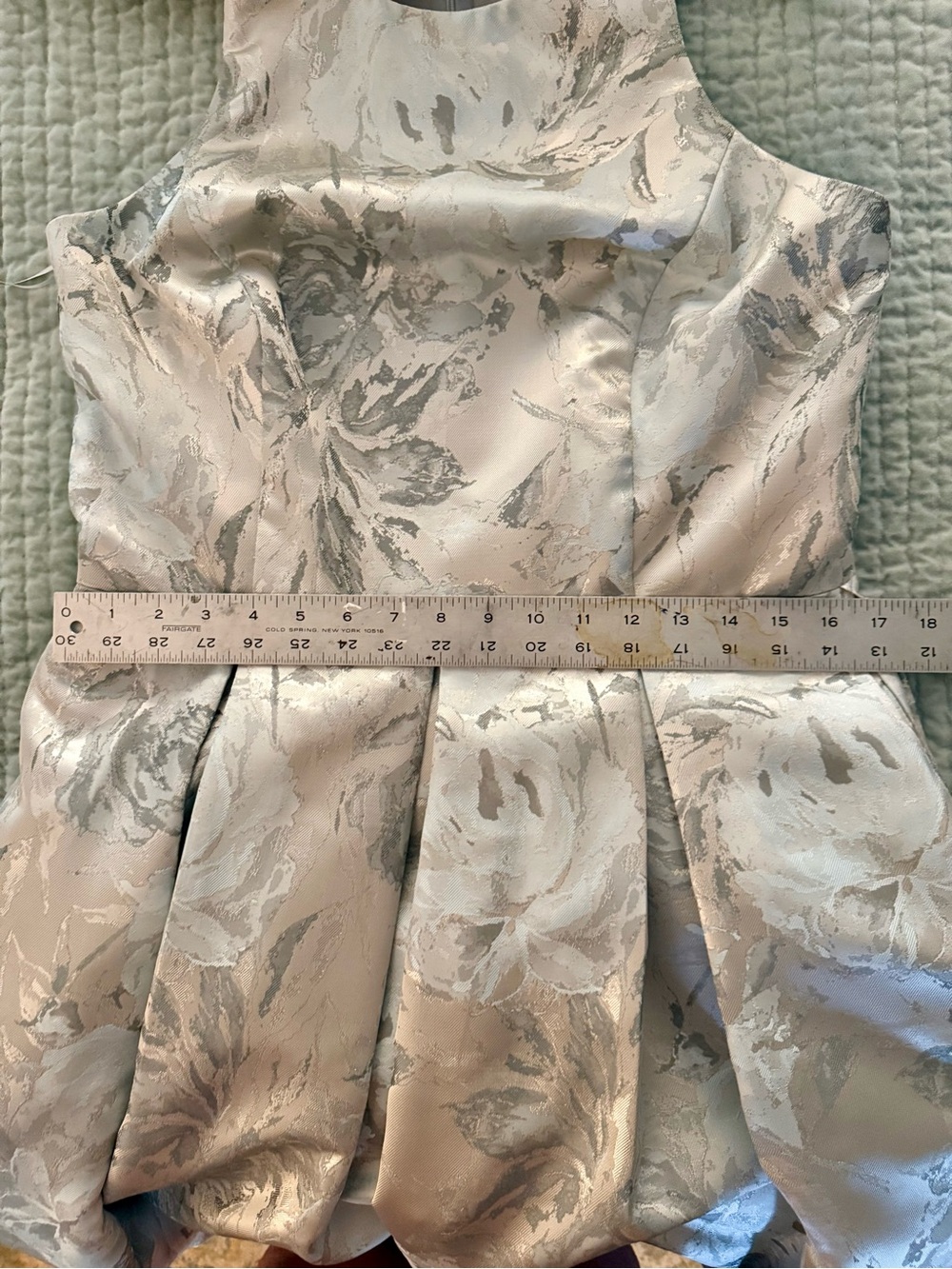 G
BHLDN Silver Blue Gray Floral Jacquard Maxi Gown ,GORGEOUS with Pockets! - Picture 3 of 8